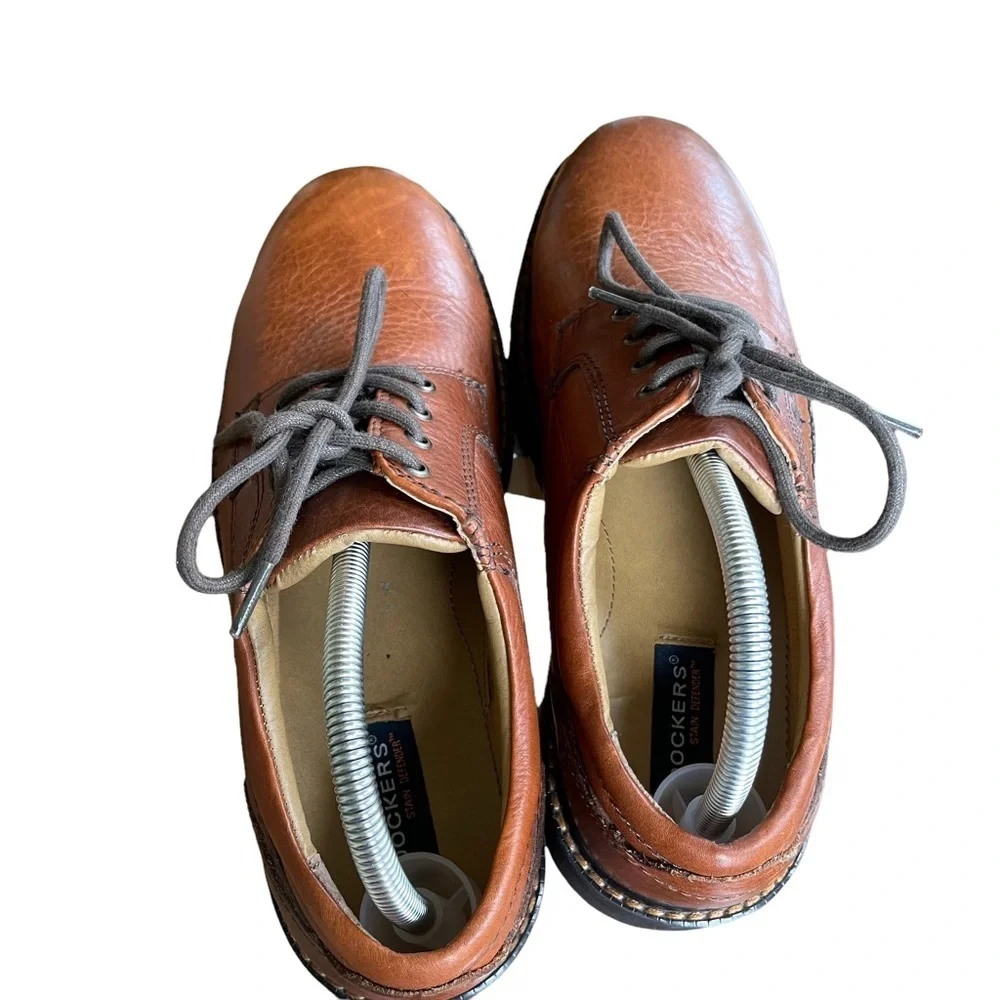 Dockers‎ Stain Defender Brown Leather Oil Resistant Shoes Size: 10M